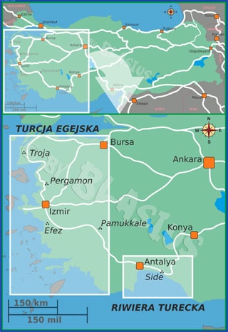 mapa Turcji